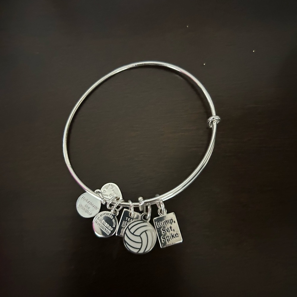 Alex and Ani Silver Volleyball Bangle Bracelet